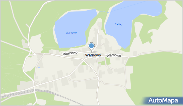 Warnowo gmina Wolin, Warnowo, mapa Warnowo gmina Wolin