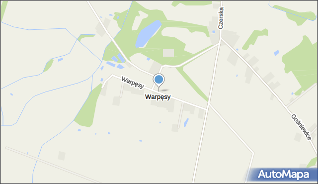 Warpęsy, Warpęsy, mapa Warpęsy