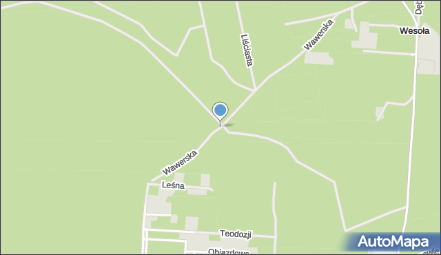 Warszawa, Wawerska, mapa Warszawy