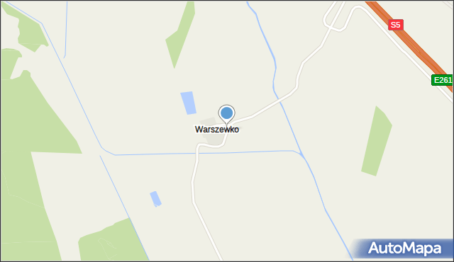 Warszewko, Warszewko, mapa Warszewko