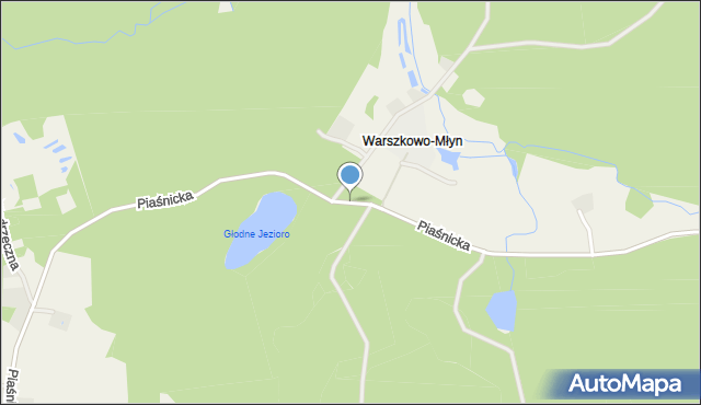 Warszkowo gmina Wejherowo, Warszkowo, mapa Warszkowo gmina Wejherowo