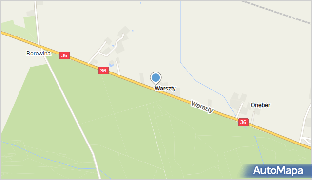 Warszty, Warszty, mapa Warszty