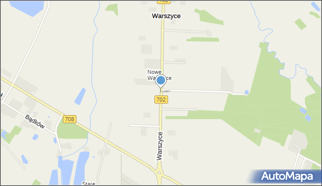 Warszyce, Warszyce, mapa Warszyce