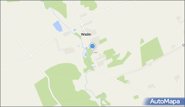 Waśki gmina Mońki, Waśki, mapa Waśki gmina Mońki