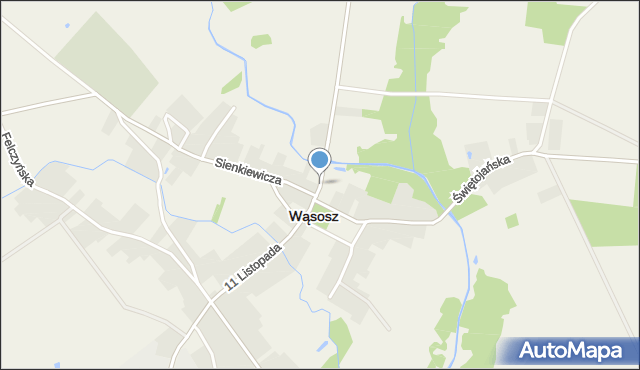 Wąsosz powiat grajewski, Wąsosz, mapa Wąsosz powiat grajewski
