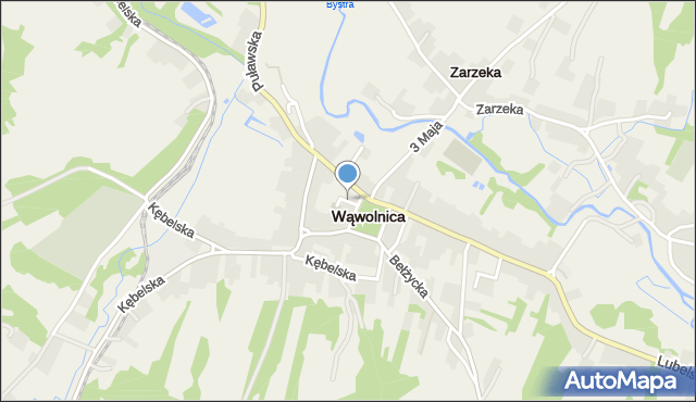 Wąwolnica powiat puławski, Wąwolnica, mapa Wąwolnica powiat puławski