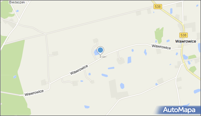 Wawrowice gmina Kurzętnik, Wawrowice, mapa Wawrowice gmina Kurzętnik