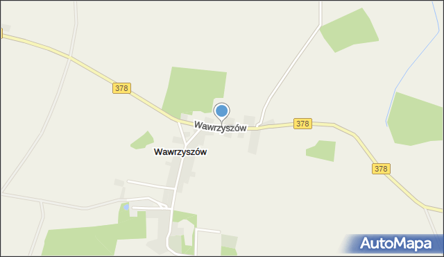 Wawrzyszów gmina Wiązów, Wawrzyszów, mapa Wawrzyszów gmina Wiązów