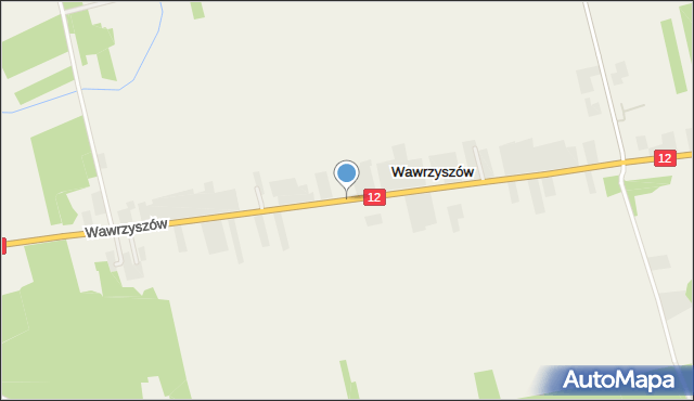 Wawrzyszów gmina Wolanów, Wawrzyszów, mapa Wawrzyszów gmina Wolanów