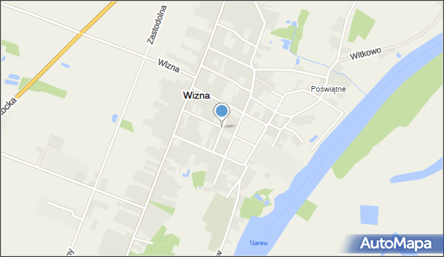 Wizna, Wąska, mapa Wizna