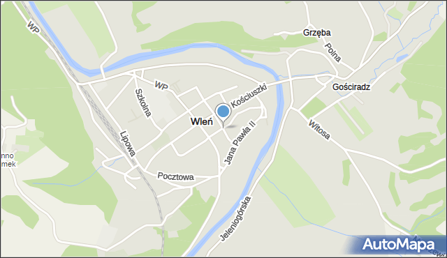 Wleń, Wąska, mapa Wleń