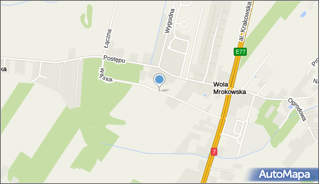 Wola Mrokowska, Wąska, mapa Wola Mrokowska