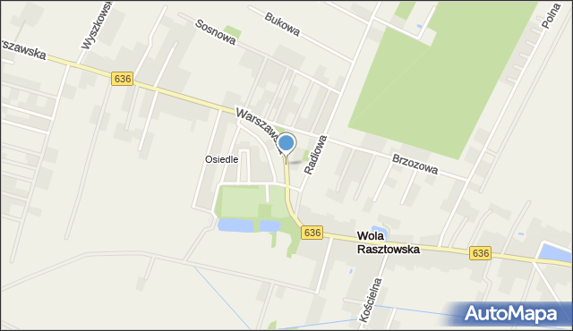 Wola Rasztowska, Warszawska, mapa Wola Rasztowska