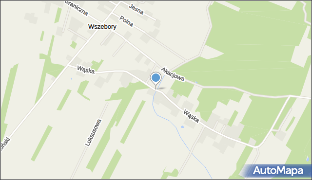 Wszebory gmina Dąbrówka, Wąska, mapa Wszebory gmina Dąbrówka