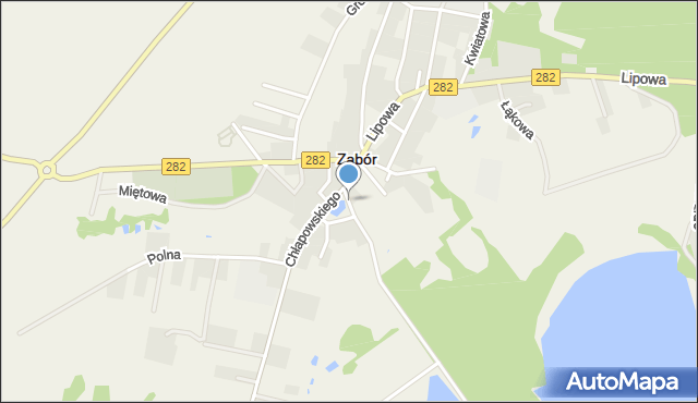 Zabór, Wapienna, mapa Zabór