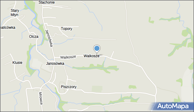 Zakopane, Walkosze, mapa Zakopanego