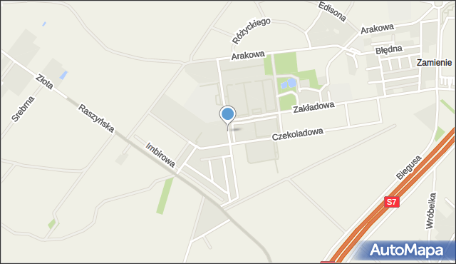 Zamienie gmina Lesznowola, Waniliowa, mapa Zamienie gmina Lesznowola