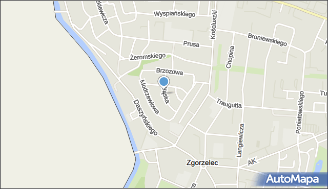 Zgorzelec, Wąska, mapa Zgorzelec