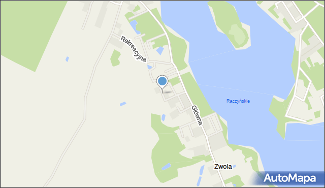 Zwola gmina Zaniemyśl, Wakacyjna, mapa Zwola gmina Zaniemyśl