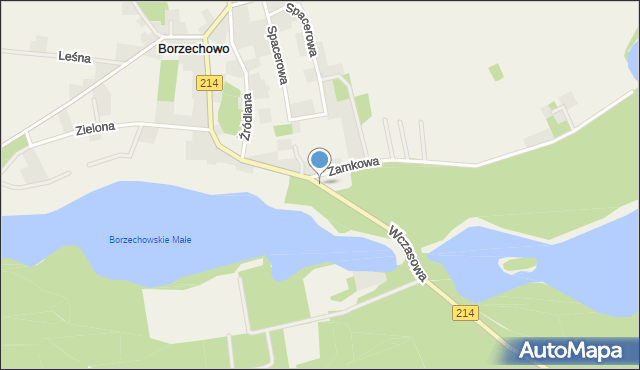 Borzechowo, Wczasowa, mapa Borzechowo