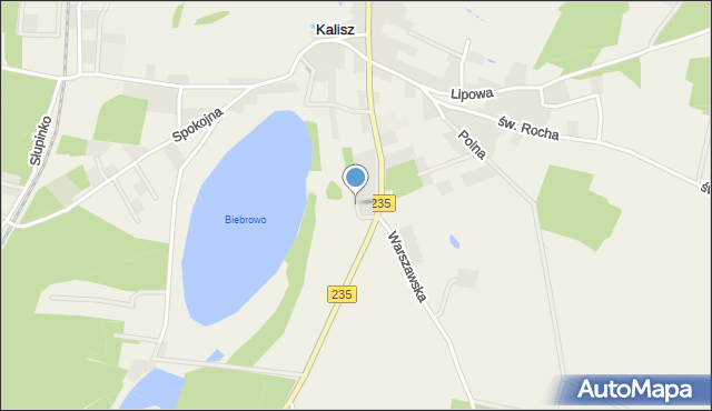 Kalisz gmina Dziemiany, Wczasowa, mapa Kalisz gmina Dziemiany