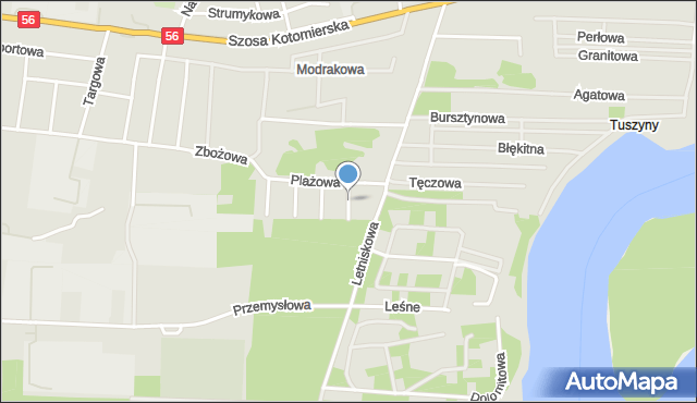 Koronowo powiat bydgoski, Wczasowa, mapa Koronowo powiat bydgoski