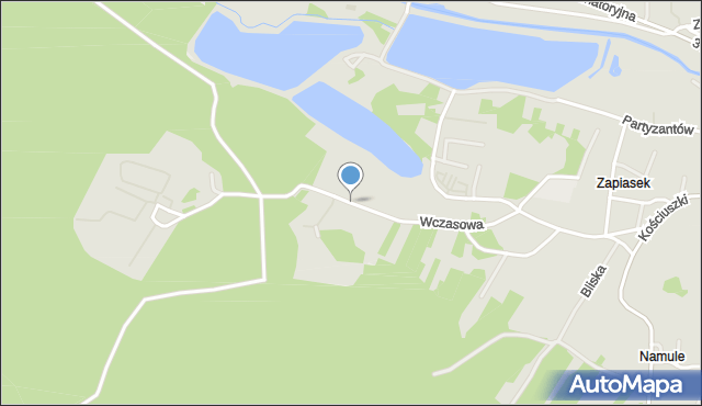 Krasnobród, Wczasowa, mapa Krasnobród