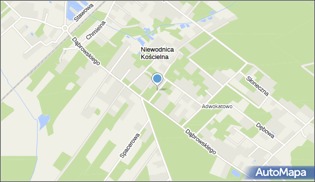 Niewodnica Kościelna, Wczasowa, mapa Niewodnica Kościelna