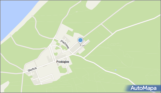 Poddąbie, Wczasowa, mapa Poddąbie