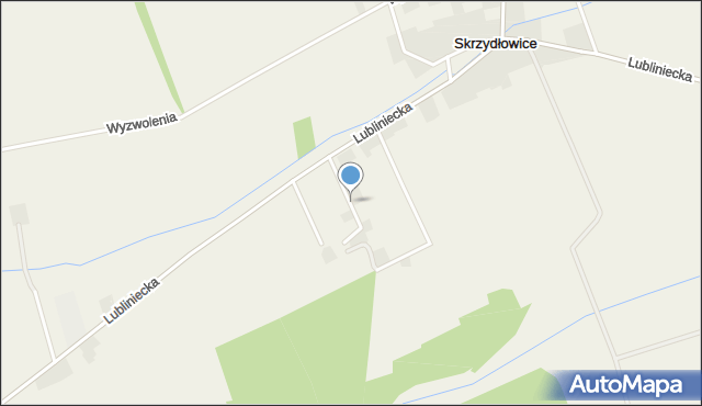 Skrzydłowice, Wczasowa, mapa Skrzydłowice