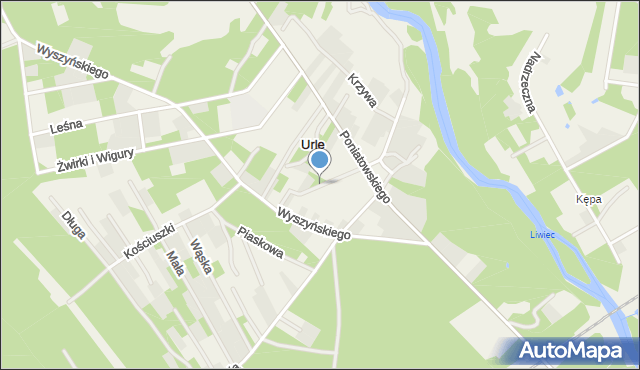 Urle, Wczasowa, mapa Urle