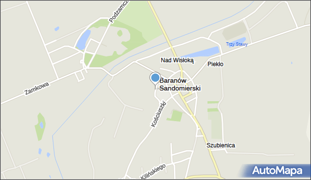 Baranów Sandomierski, Wenecja, mapa Baranów Sandomierski