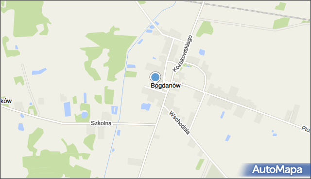 Bogdanów gmina Wola Krzysztoporska, Wesoła, mapa Bogdanów gmina Wola Krzysztoporska