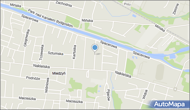 Bydgoszcz, Wejherowska, mapa Bydgoszczy