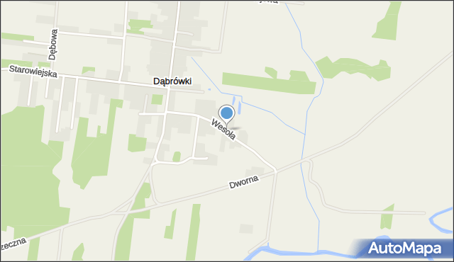 Dąbrówki gmina Wasilków, Wesoła, mapa Dąbrówki gmina Wasilków