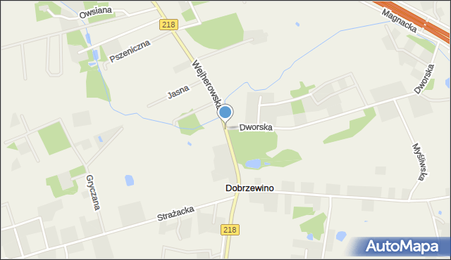 Dobrzewino, Wejherowska, mapa Dobrzewino