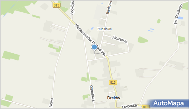 Drelów, Wesoła, mapa Drelów