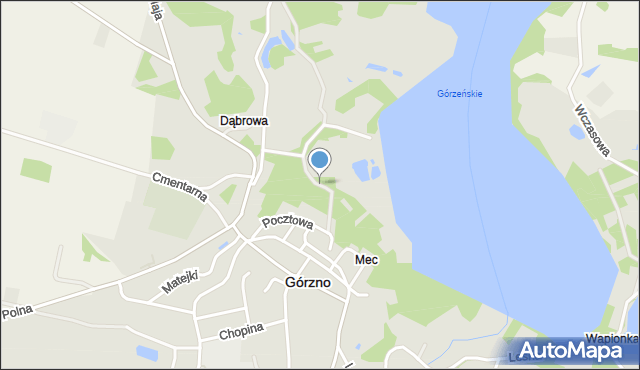 Górzno powiat brodnicki, Wędkarska, mapa Górzno powiat brodnicki