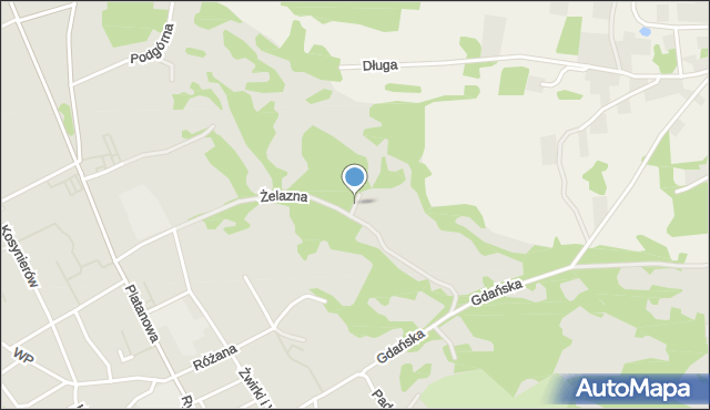 Gubin, Wesoła, mapa Gubin