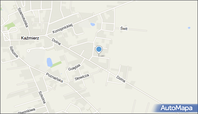 Kaźmierz, Wesoła, mapa Kaźmierz