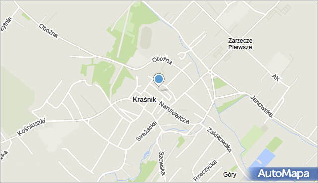 Kraśnik, Wesoła, mapa Kraśnik