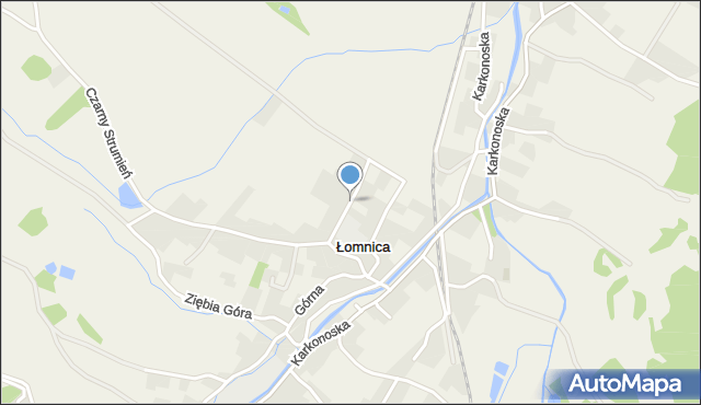 Łomnica gmina Mysłakowice, Węglowa, mapa Łomnica gmina Mysłakowice