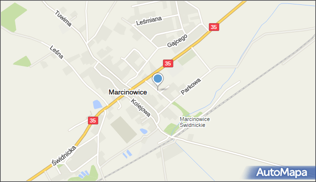 Marcinowice powiat świdnicki, Wesoła, mapa Marcinowice powiat świdnicki