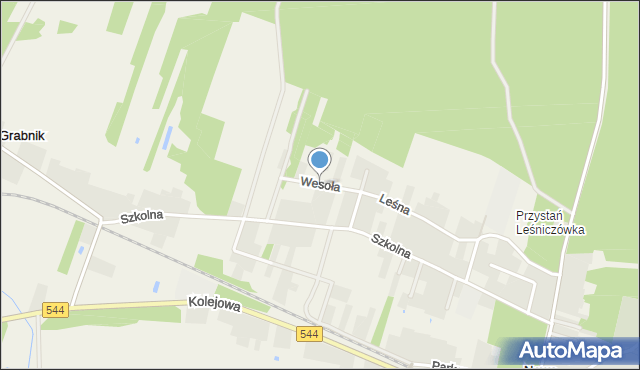 Nowa Wieś gmina Olszewo-Borki, Wesoła, mapa Nowa Wieś gmina Olszewo-Borki