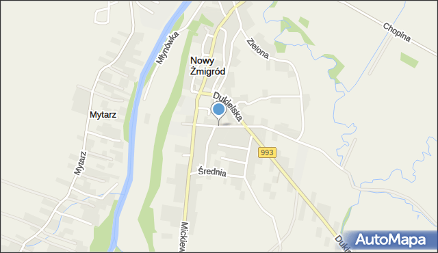 Nowy Żmigród, Węgierska Mała, mapa Nowy Żmigród
