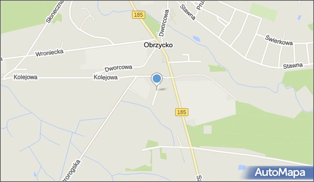 Obrzycko, Wesoła, mapa Obrzycko