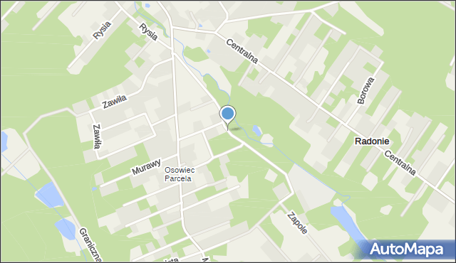 Osowiec gmina Żabia Wola, Wesoła, mapa Osowiec gmina Żabia Wola