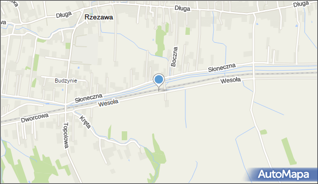 Rzezawa, Wesoła, mapa Rzezawa