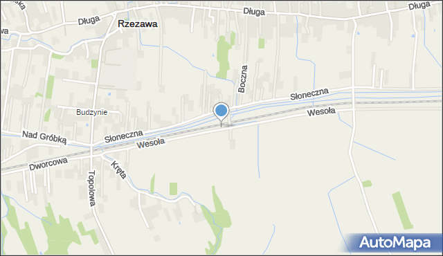 Rzezawa, Wesoła, mapa Rzezawa