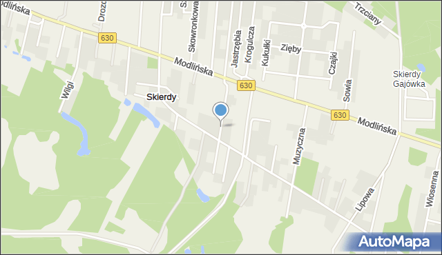 Skierdy, Wesoła, mapa Skierdy